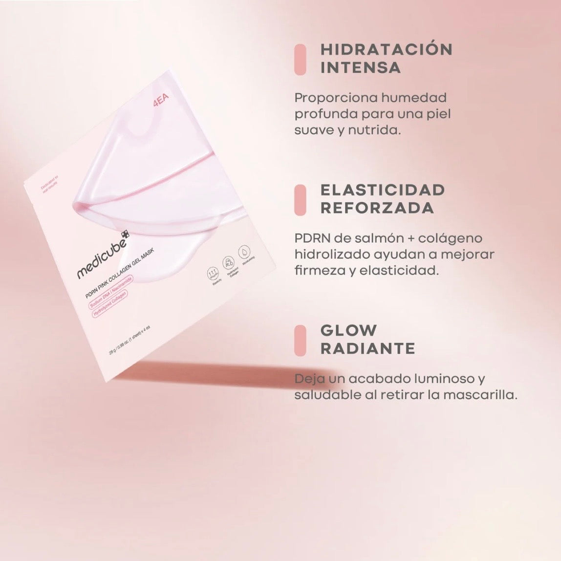MEDICUBE - Mascarilla Facial PDRN Pink Collagen Gel